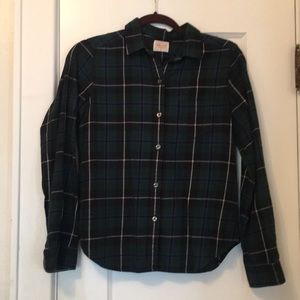 Dark Green and Blue Flannel